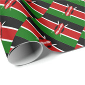 Cadeau Papier d'emballage du drapeau du Kenya (Coin rond)
