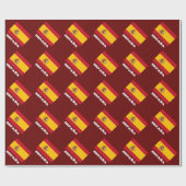 Cadeau Papier d'emballage du drapeau espagnol | Espagne E (Plat)