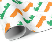 Cadeau Papier d'emballage du drapeau irlandais (Coin rond)