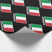 Cadeau Papier d'emballage du drapeau italien | Design Tri (Coin)
