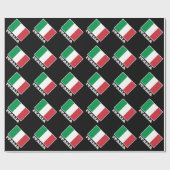 Cadeau Papier d'emballage du drapeau italien | Design Tri (Plat)