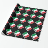 Cadeau Papier d'emballage du drapeau italien | Design Tri (Déroulé)