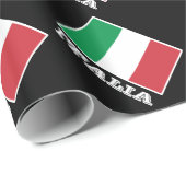Cadeau Papier d'emballage du drapeau italien | Design Tri (Coin rond)