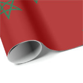 Cadeau Papier d'emballage du drapeau marocain (Coin rond)