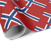 Cadeau Papier d'emballage du drapeau norvégien (Coin rond)