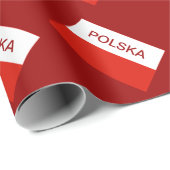 Cadeau Papier d'emballage du drapeau polonais | Pologne e (Coin rond)