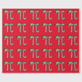 Cadeau Papier d'emballage du geek pi de maths de Noël (Plat)