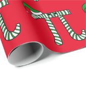 Cadeau Papier d'emballage du geek pi de maths de Noël (Coin rond)