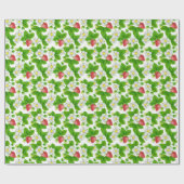 Cadeau Papier d'emballage du jardin de fraises (Plat)