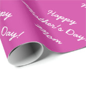 Cadeau Papier d'emballage du jour de mère pour le rose de (Coin rond)