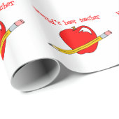 Cadeau Papier d'emballage du meilleur professeur du monde (Coin rond)