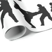 Cadeau Papier d'emballage du Taekwondo (Coin rond)