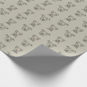 Cadeau Papier d'emballage du visage de chien (Coin)