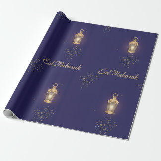 Cadeau Papier d'emballage Eid Bleu