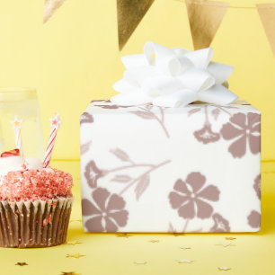 Cadeau Papier d'emballage élégant et délicat à motifs flo