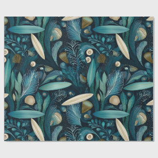 Cadeau Papier d'emballage Elegant Planche de Surf et Algu
