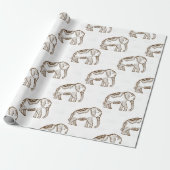 Cadeau Papier d'emballage éléphant (Déroulé)