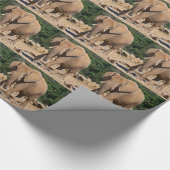 Cadeau Papier d'emballage Éléphant de savane (Coin)