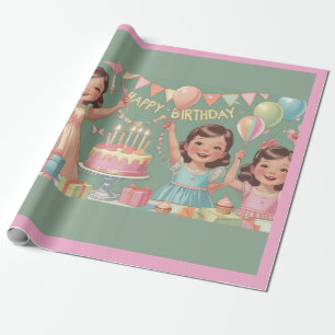 Cadeau Papier d'emballage - Emballage de fête d'anniversa
