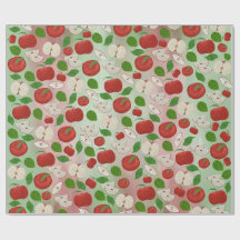Papier d'emballage en art pointilliste « Pomme de 