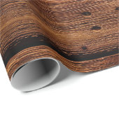 Cadeau Papier d'emballage en bois élégant (Coin rond)