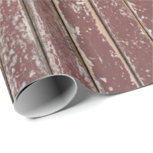 Cadeau Papier d'emballage en bois marron