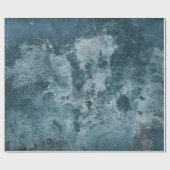 Cadeau papier d'emballage en ciment bleu affaissé (Plat)