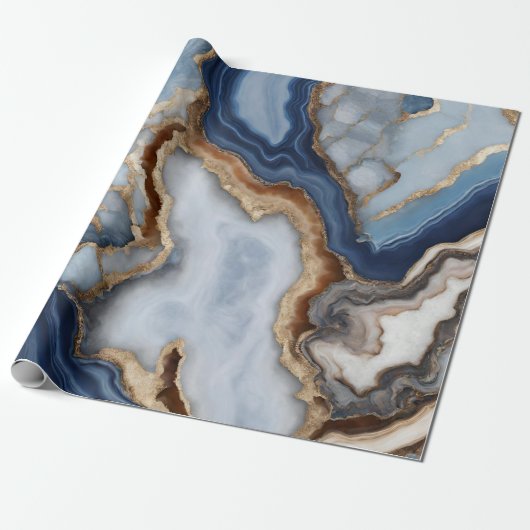 Cadeau Papier d'emballage en marbre d'Agate (Déroulé)