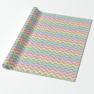 Cadeau Papier d'emballage en pastel de Chevron