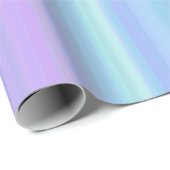 Cadeau Papier d'emballage en pastel de vert bleu pourpre (Coin rond)