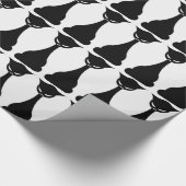 Cadeau Papier d'emballage en silhouette de chat noir goth (Coin)