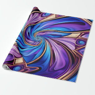 Cadeau papier d'emballage en spirale vif