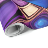 Cadeau papier d'emballage en spirale vif (Coin rond)