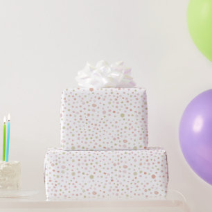 Cadeau Papier d'emballage Erica Confetti aquarelle à pois