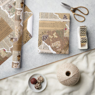 Cadeau Papier d'emballage esthétique pour journal de scra