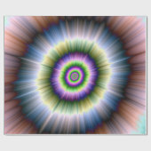 Cadeau Papier d'emballage Explosion bleu vert et rose (Plat)