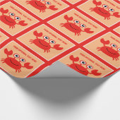Cadeau Papier d'emballage fait sur commande de crabe (Coin)