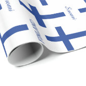 Cadeau Papier d'emballage fait sur commande de drapeau (Coin rond)