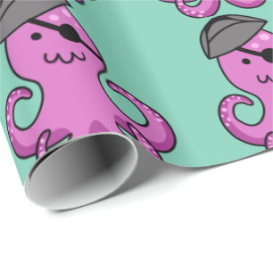 Cadeau Papier d'emballage fait sur commande de poulpe de