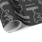 Cadeau Papier d'emballage fait sur commande de smurf (Coin rond)