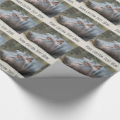 Cadeau Papier d'emballage fait sur commande d'hippopotame (Coin)