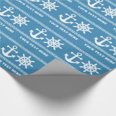 Cadeau Papier d'emballage fait sur commande nautique (Coin)