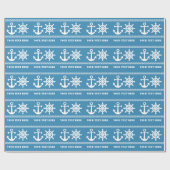 Cadeau Papier d'emballage fait sur commande nautique (Plat)