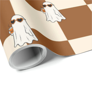 Cadeau Papier d'emballage fantômes cosy Halloween classiq