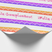 Cadeau papier d'emballage feliz cumpleanos arriba (Coin)