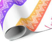 Cadeau papier d'emballage feliz cumpleanos arriba (Coin rond)