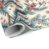 Cadeau Papier d'emballage festif au design pin (Coin rond)