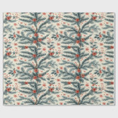 Cadeau Papier d'emballage festif au design pin (Plat)