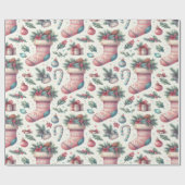 Cadeau Papier d'emballage festif joyeux de Noël (Plat)