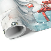 Cadeau Papier d'emballage Festive au thème du chat (Coin rond)